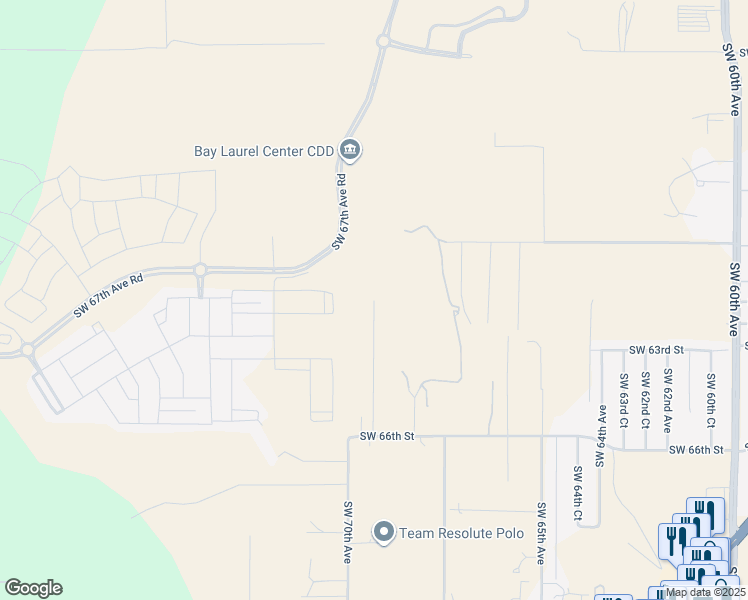 map of restaurants, bars, coffee shops, grocery stores, and more near 6001 Southwest 69th Court in Ocala