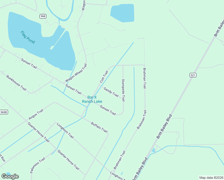 map of restaurants, bars, coffee shops, grocery stores, and more near Sandy Trail in Angleton