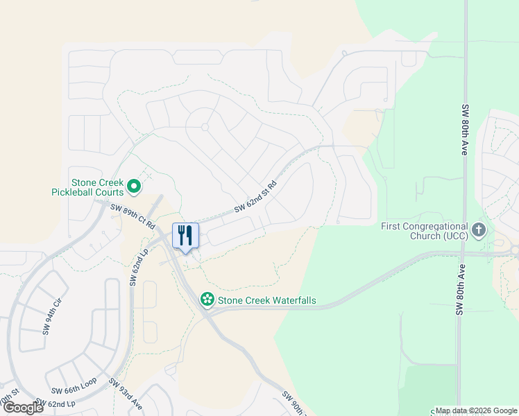 map of restaurants, bars, coffee shops, grocery stores, and more near Unnamed Road in Ocala