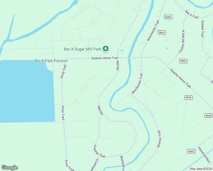 map of restaurants, bars, coffee shops, grocery stores, and more near 957 Mill Road in Angleton