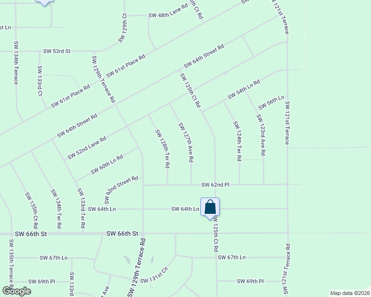 map of restaurants, bars, coffee shops, grocery stores, and more near Southwest 127th Ave Road in Ocala