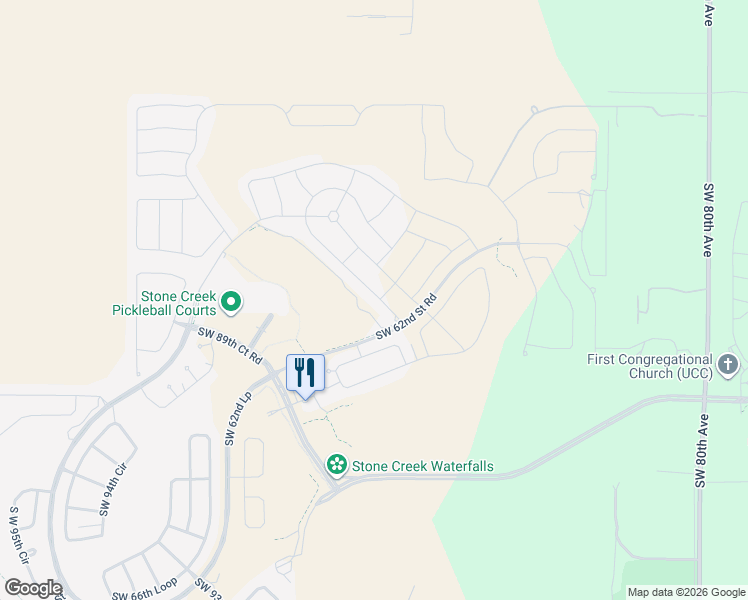 map of restaurants, bars, coffee shops, grocery stores, and more near Unnamed Road in Ocala