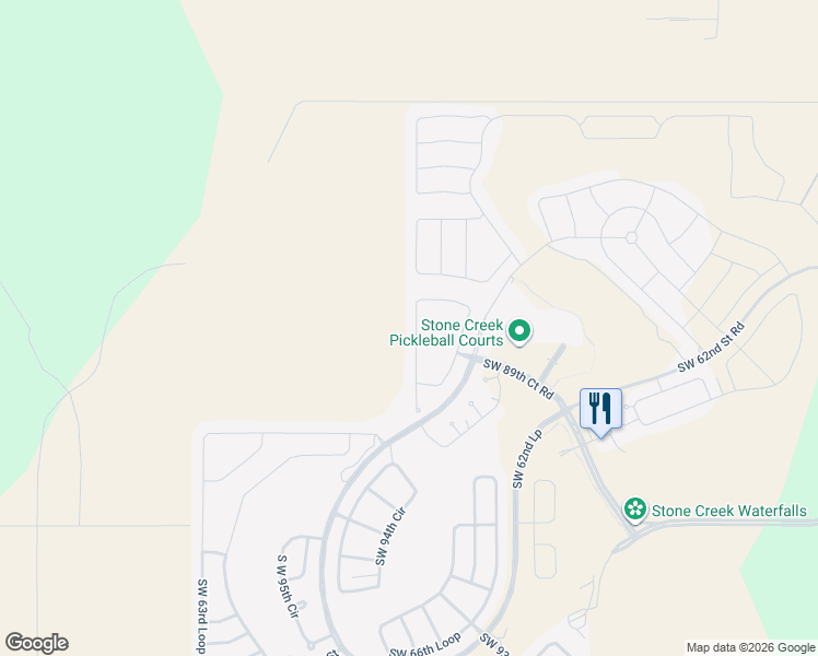 map of restaurants, bars, coffee shops, grocery stores, and more near 9562 Southwest 64th Lane in Ocala