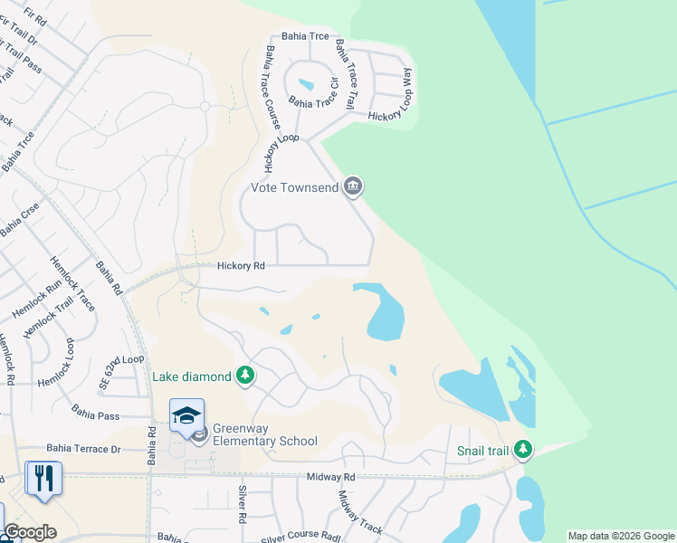 map of restaurants, bars, coffee shops, grocery stores, and more near 180 Hickory Road in Ocala