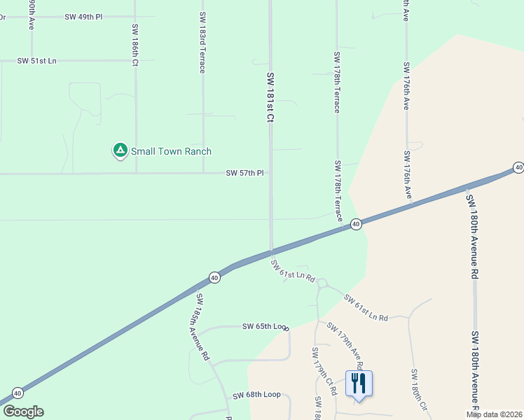 map of restaurants, bars, coffee shops, grocery stores, and more near 5910 Southwest 181st Court in Dunnellon