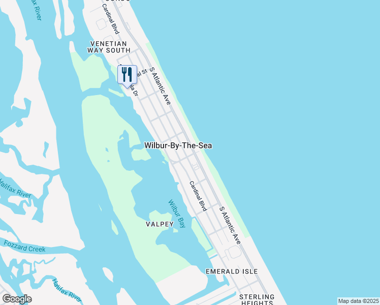 map of restaurants, bars, coffee shops, grocery stores, and more near 4120 South Atlantic Avenue in Port Orange