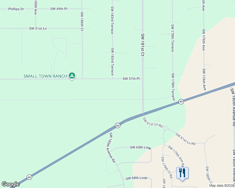 map of restaurants, bars, coffee shops, grocery stores, and more near 18333 Southwest 60th Street in Dunnellon
