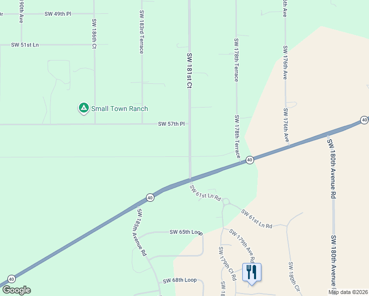 map of restaurants, bars, coffee shops, grocery stores, and more near 5910 Southwest 181st Court in Dunnellon