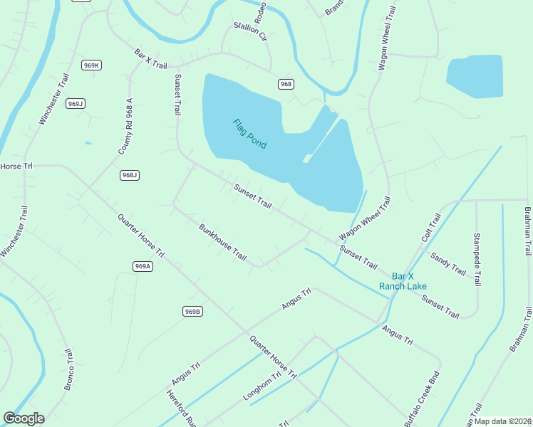 map of restaurants, bars, coffee shops, grocery stores, and more near 755 Sunset Trail in Angleton
