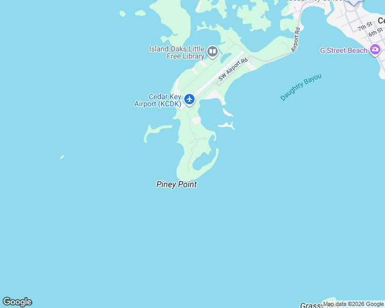 map of restaurants, bars, coffee shops, grocery stores, and more near 13730 Southwest Airport Road in Cedar Key