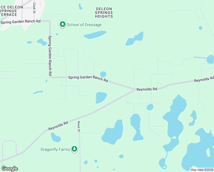 map of restaurants, bars, coffee shops, grocery stores, and more near 1724 Reynolds Road in De Leon Springs