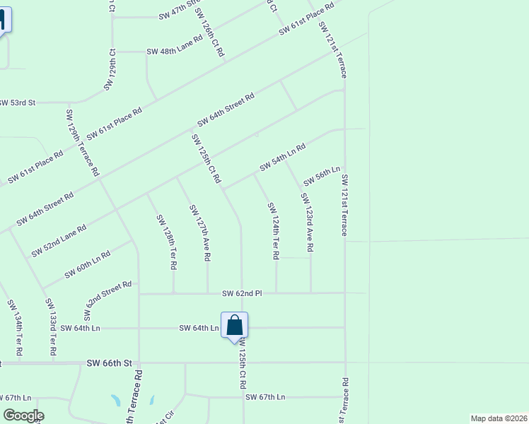 map of restaurants, bars, coffee shops, grocery stores, and more near 5830 Southwest 124th Terrace Road in Ocala