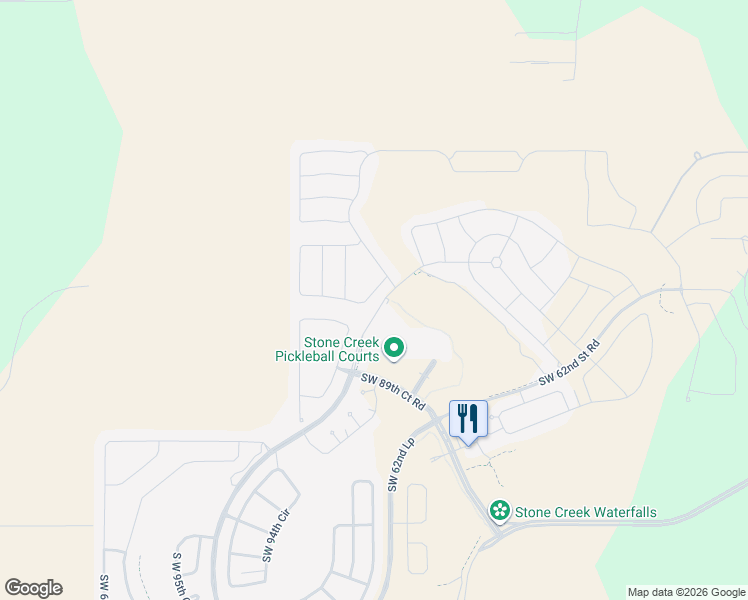 map of restaurants, bars, coffee shops, grocery stores, and more near 9287 Southwest 56th Loop in Ocala