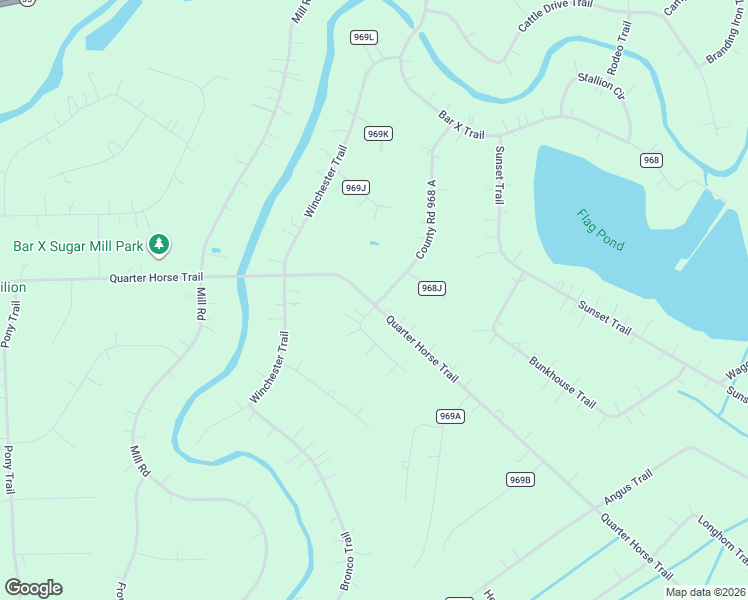 map of restaurants, bars, coffee shops, grocery stores, and more near 1157 County Road 968 A in Angleton