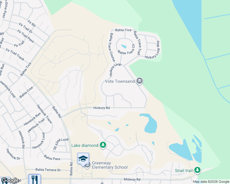 map of restaurants, bars, coffee shops, grocery stores, and more near 8 Hickory Loop Pass in Ocala