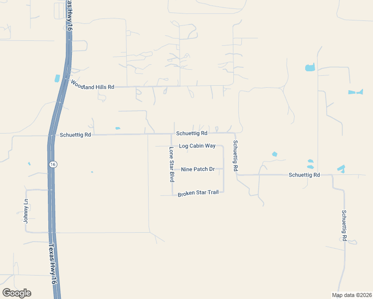 map of restaurants, bars, coffee shops, grocery stores, and more near 160 Log Cabin Way in Poteet