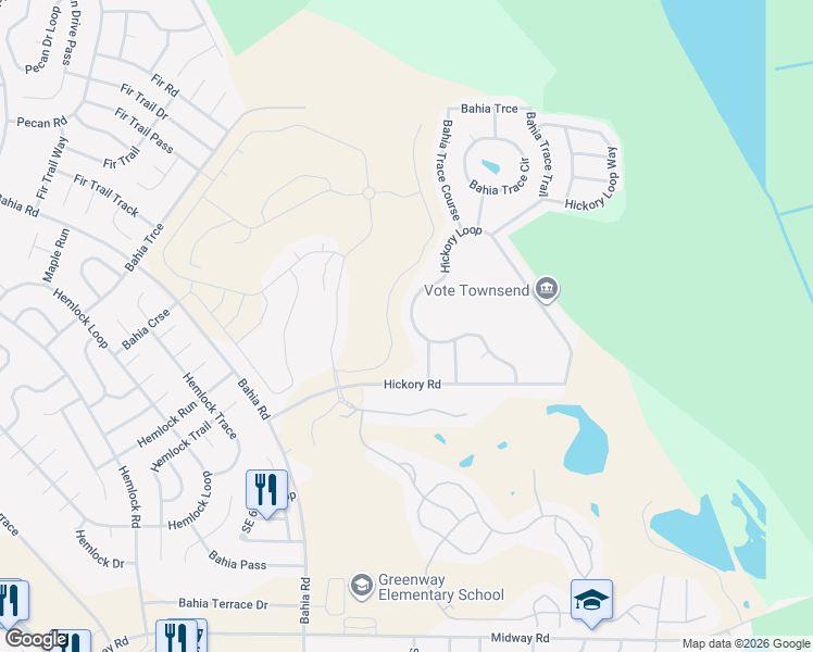 map of restaurants, bars, coffee shops, grocery stores, and more near 40 Hickory Loop in Ocala