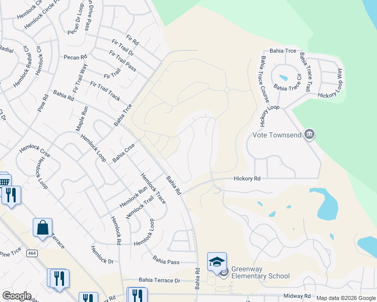 map of restaurants, bars, coffee shops, grocery stores, and more near 407 Hickory Course Radial in Ocala
