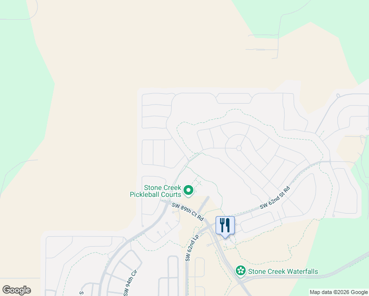 map of restaurants, bars, coffee shops, grocery stores, and more near 6101 Southwest 89th Court Road in Ocala