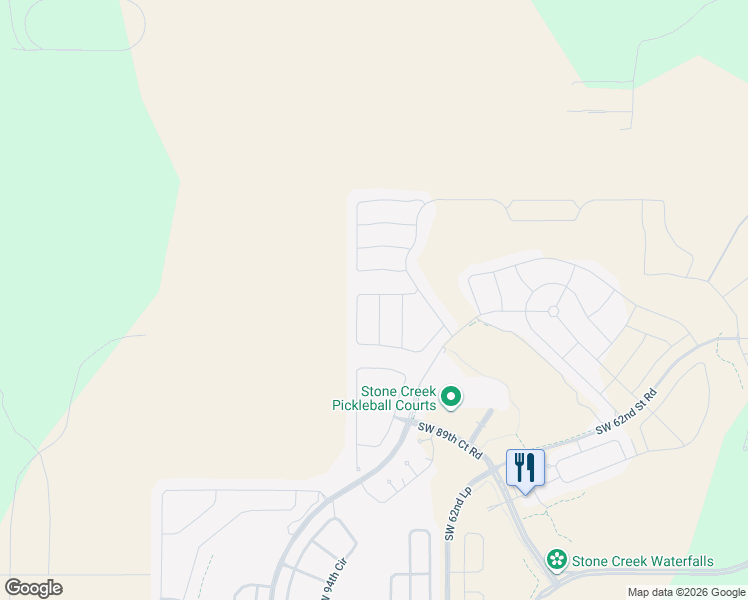 map of restaurants, bars, coffee shops, grocery stores, and more near 5614 Southwest 94th Avenue in Ocala