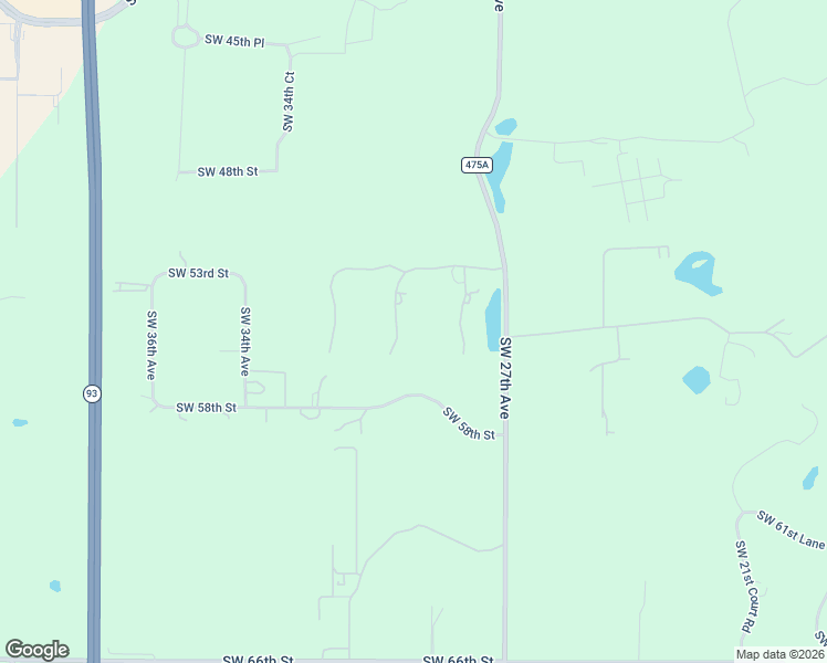 map of restaurants, bars, coffee shops, grocery stores, and more near 3080 Southwest 53rd Street in Ocala