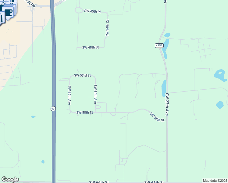 map of restaurants, bars, coffee shops, grocery stores, and more near 5574 Southwest 30th Avenue in Ocala