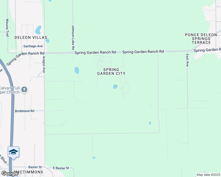 map of restaurants, bars, coffee shops, grocery stores, and more near 926 Spring Garden Ranch Road in De Leon Springs