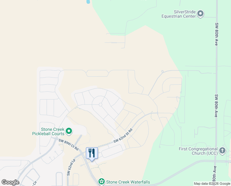 map of restaurants, bars, coffee shops, grocery stores, and more near 8700-8998 Southwest 52 Street in Ocala