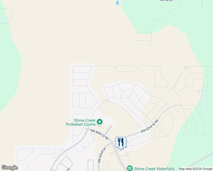 map of restaurants, bars, coffee shops, grocery stores, and more near 6940 Southwest 92nd Court Road in Ocala