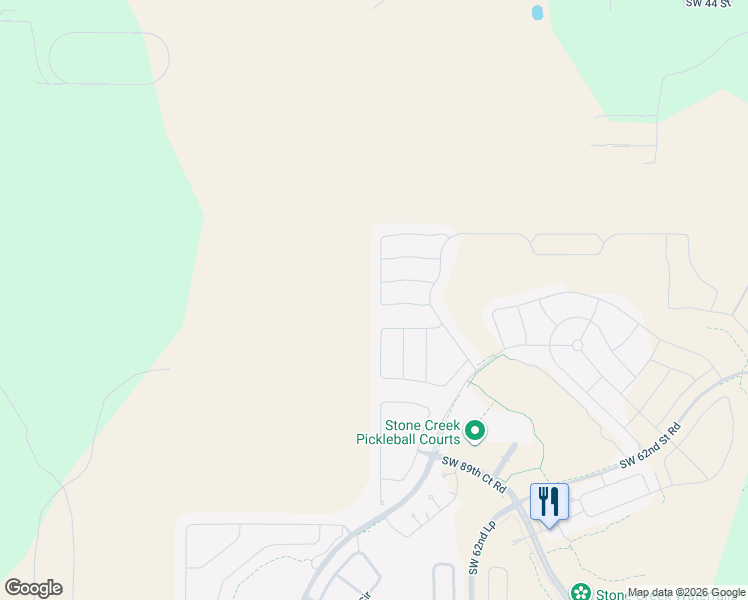 map of restaurants, bars, coffee shops, grocery stores, and more near 8892 Southwest 52 Street in Ocala