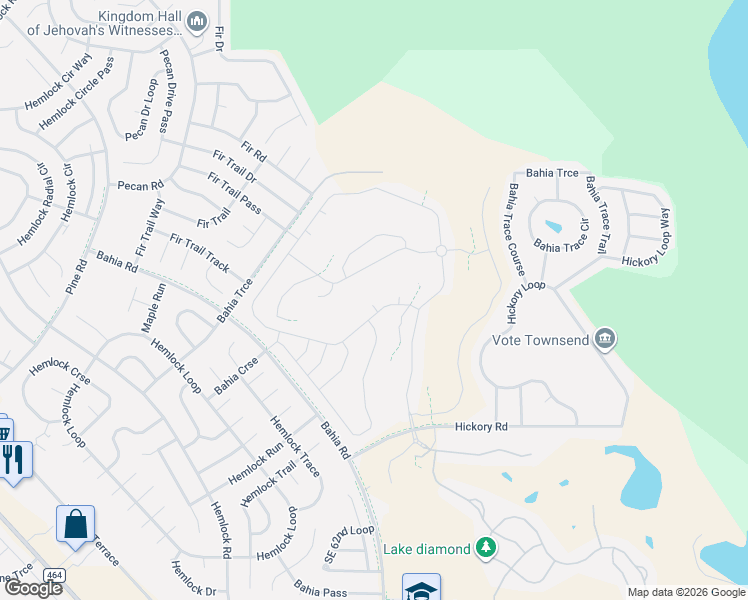 map of restaurants, bars, coffee shops, grocery stores, and more near in Silver Springs Shores