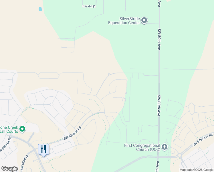 map of restaurants, bars, coffee shops, grocery stores, and more near Unnamed Road in Ocala