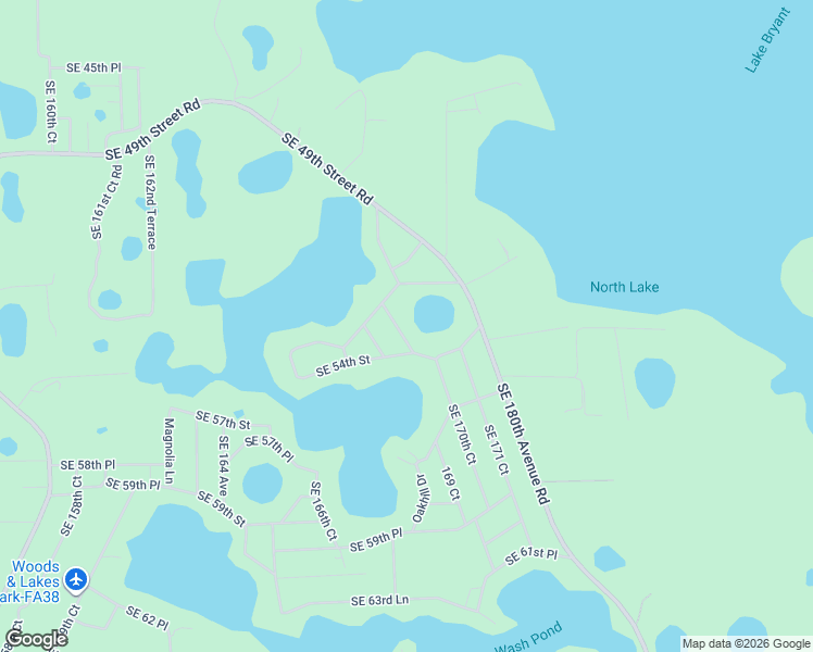 map of restaurants, bars, coffee shops, grocery stores, and more near 5371 Southeast 168th Avenue in Ocklawaha