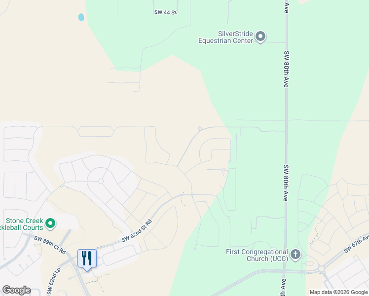 map of restaurants, bars, coffee shops, grocery stores, and more near Unnamed Road in Ocala