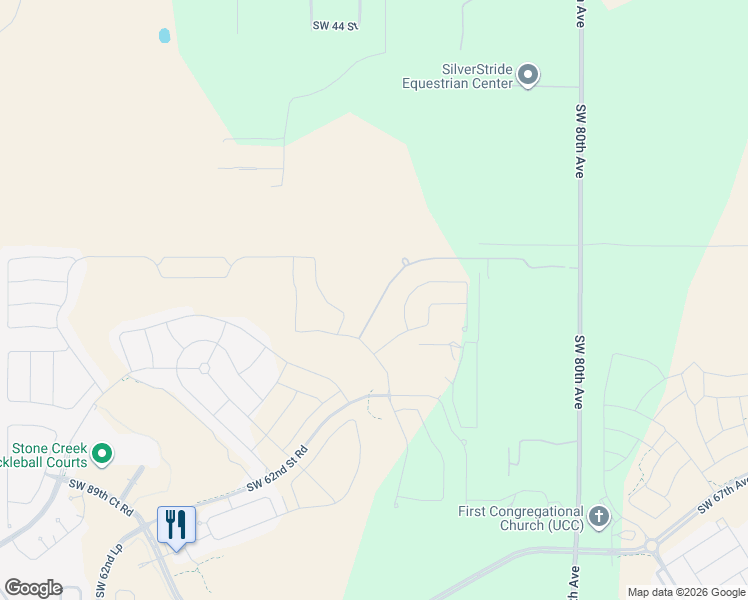 map of restaurants, bars, coffee shops, grocery stores, and more near Unnamed Road in Ocala