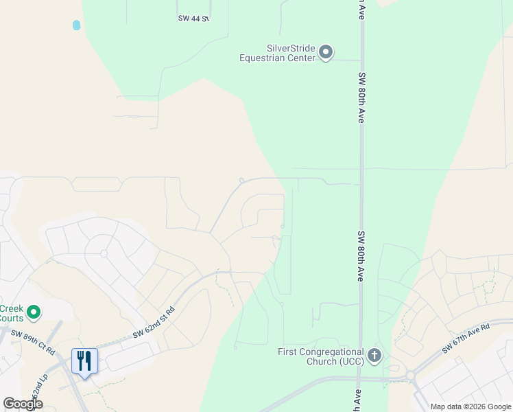 map of restaurants, bars, coffee shops, grocery stores, and more near 8000-8570 Southwest 52nd Street in Ocala