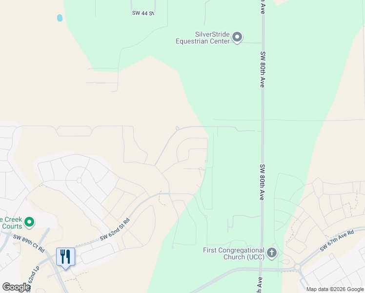 map of restaurants, bars, coffee shops, grocery stores, and more near 8000-8570 Southwest 52nd Street in Ocala