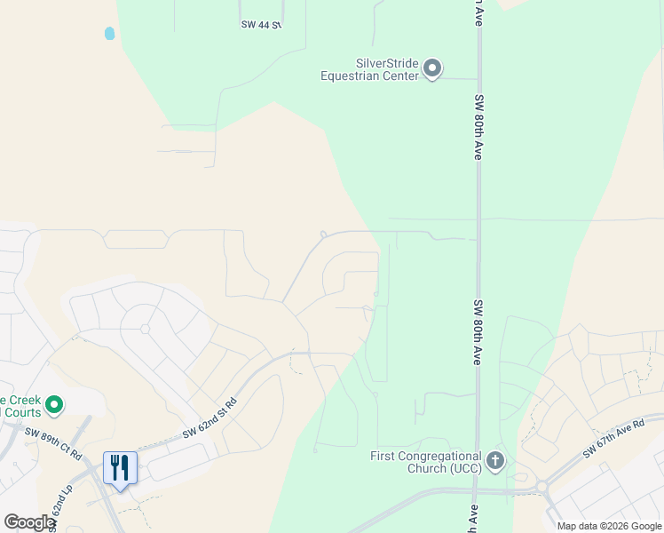map of restaurants, bars, coffee shops, grocery stores, and more near 8000-8570 Southwest 52nd Street in Ocala