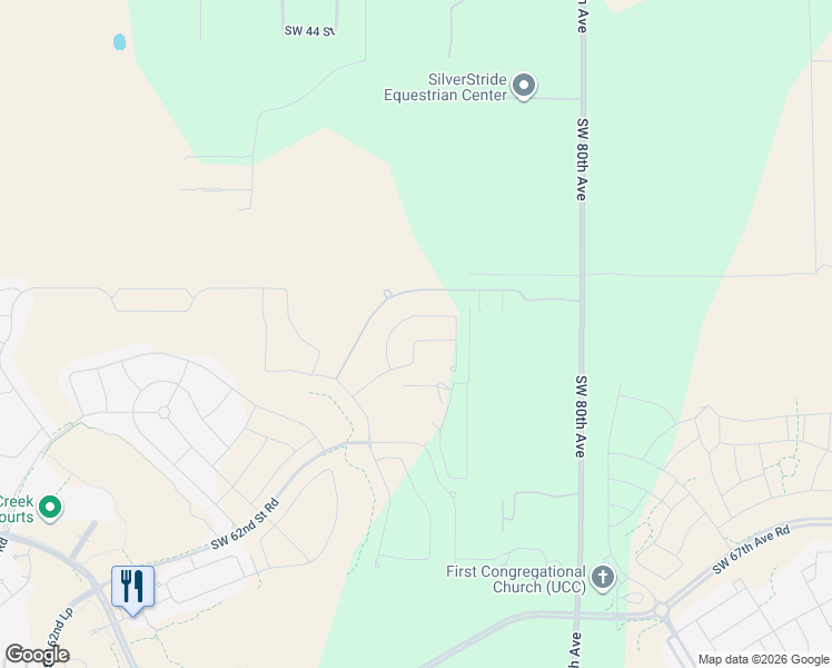 map of restaurants, bars, coffee shops, grocery stores, and more near 8000-8570 Southwest 52nd Street in Ocala