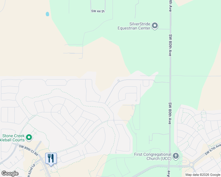 map of restaurants, bars, coffee shops, grocery stores, and more near 8488 Southwest 52nd Street in Ocala