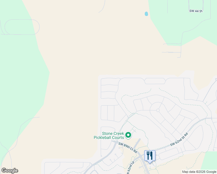 map of restaurants, bars, coffee shops, grocery stores, and more near 8870 Southwest 52 Street in Ocala