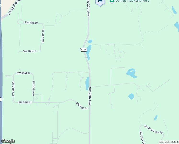 map of restaurants, bars, coffee shops, grocery stores, and more near 5300 Southwest 27th Avenue in Ocala