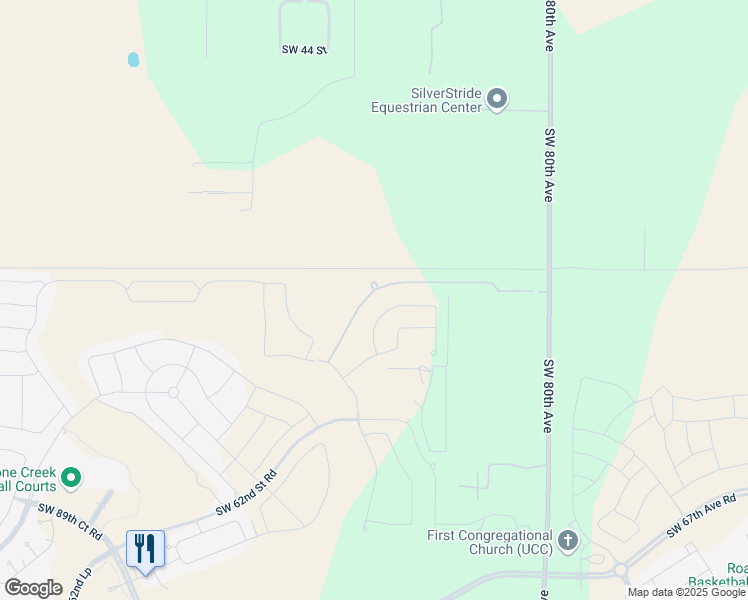 map of restaurants, bars, coffee shops, grocery stores, and more near 8488 Southwest 52nd Street in Ocala