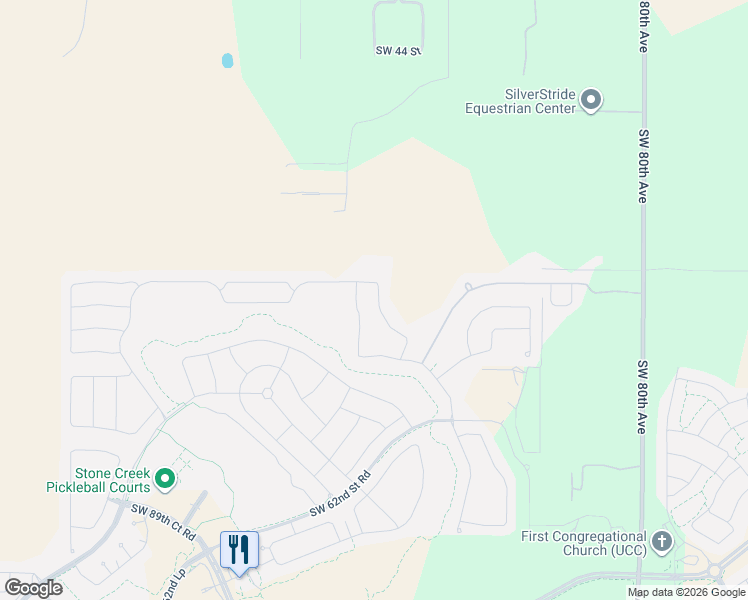 map of restaurants, bars, coffee shops, grocery stores, and more near 8675 Southwest 52 Street in Ocala