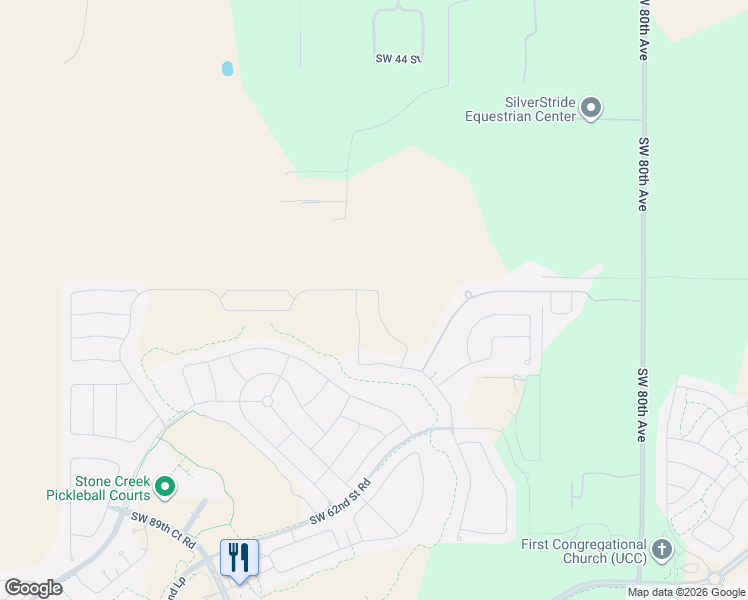 map of restaurants, bars, coffee shops, grocery stores, and more near 8675 Southwest 52 Street in Ocala