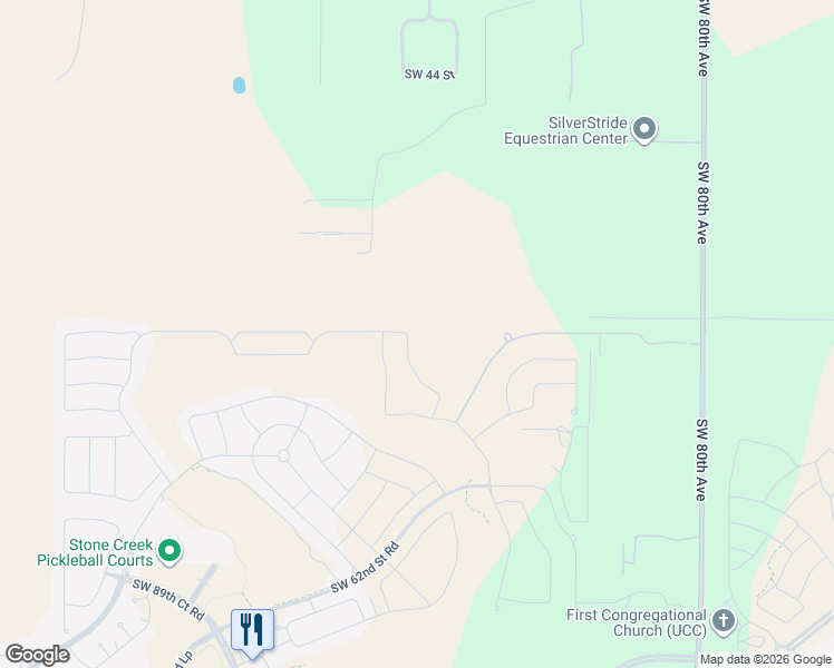 map of restaurants, bars, coffee shops, grocery stores, and more near 8675 Southwest 52 Street in Ocala