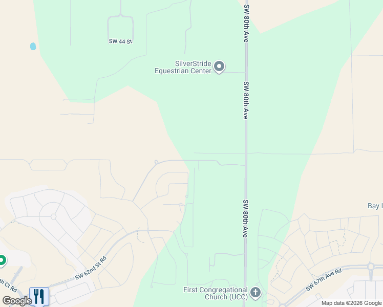 map of restaurants, bars, coffee shops, grocery stores, and more near 8000 Southwest 52 Street in Ocala