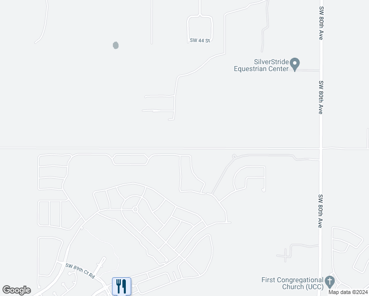 map of restaurants, bars, coffee shops, grocery stores, and more near 8700 Southwest 52 Street in Ocala