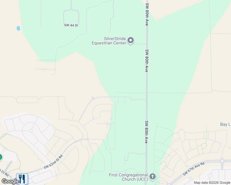 map of restaurants, bars, coffee shops, grocery stores, and more near 8713 Southwest 52 Street in Ocala