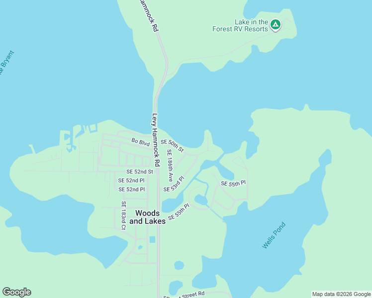 map of restaurants, bars, coffee shops, grocery stores, and more near 18649 Southeast 50th Street in Ocklawaha